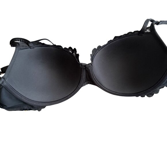 Savage X Fenty Black Lace Push-Up Bra With Underwire & Adjustable Straps Size 36 - Picture 6 of 7